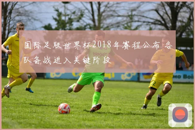国际足联世界杯2018年赛程公布 各队备战进入关键阶段
